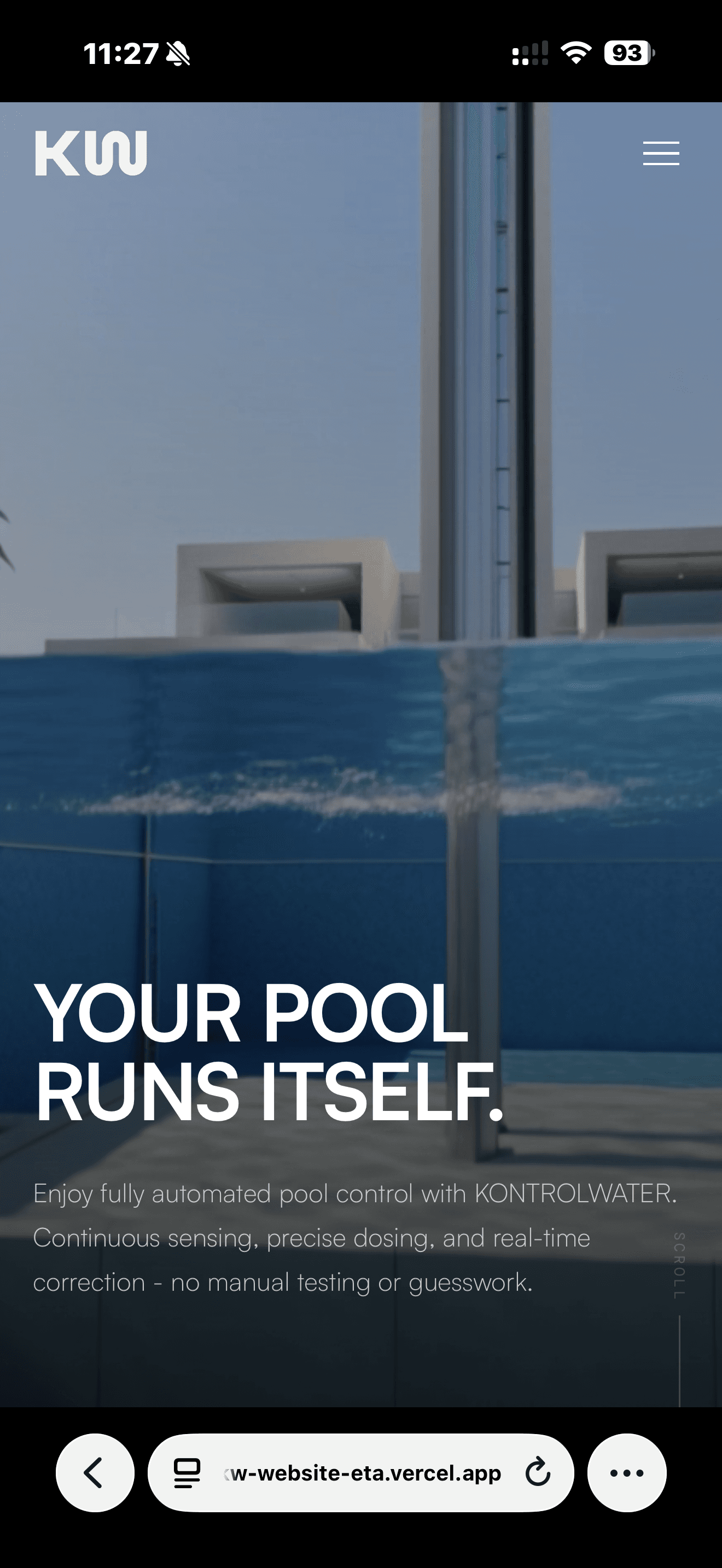 KontrolWater mobile site